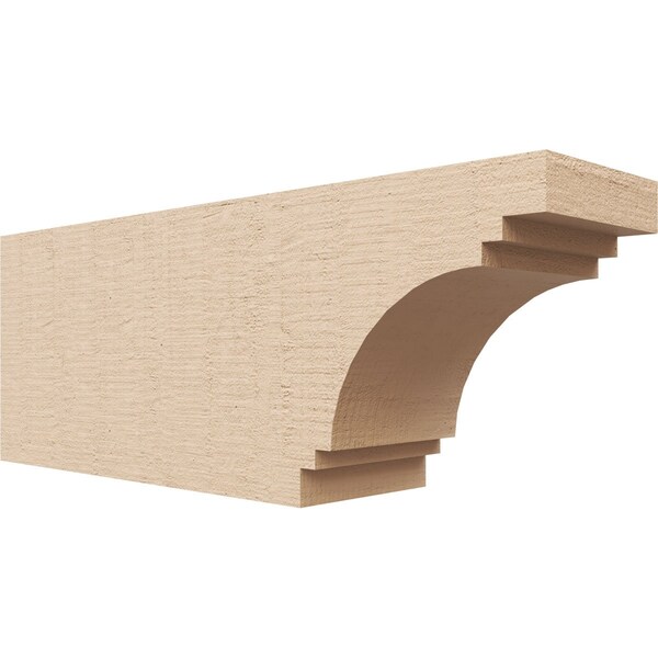 Ekena Millwork 4in. W x 6in. H x 16in. L Pescadero Woodgrain TimberThane Rafter Tail, Primed Tan RFTUR04X06X16PECRCPR - main